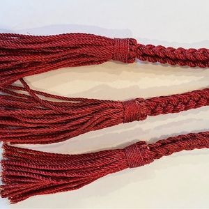 Vintage Christmas Braided Tassels. Set of 3